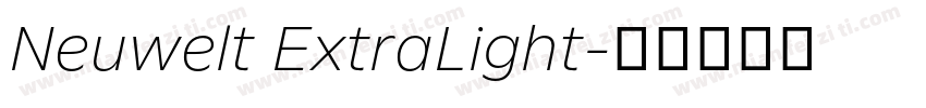 Neuwelt ExtraLight字体转换